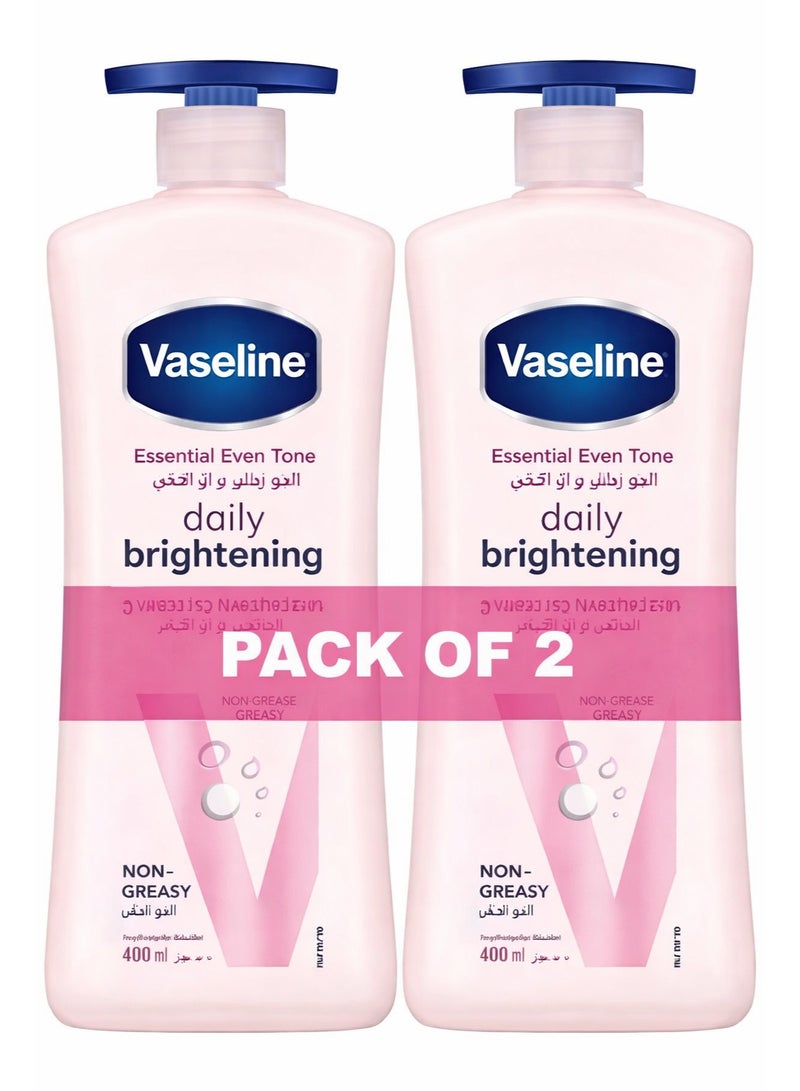 Vaseline Even Tone Body Lotion Pink 400ml Pack of 2 - Image 1